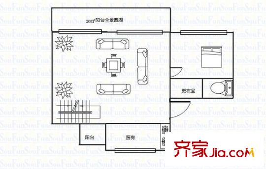 閩發(fā)西湖廣場戶型圖閩發(fā)西湖 3室 戶型圖 3室3廳3衛(wèi)1廚