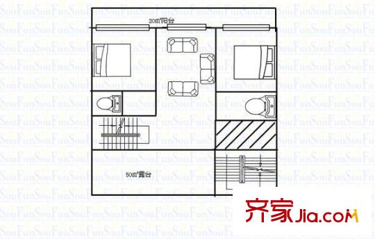 閩發(fā)西湖廣場戶型圖閩發(fā)西湖 3室 戶型圖 3室3廳3衛(wèi)1廚