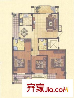 金輝伯爵山戶型圖5#樓03單元 3室2廳2衛(wèi)1廚