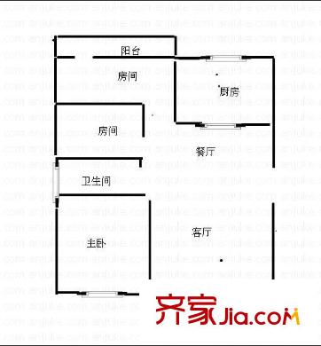 金建小區(qū) 3室 戶型圖