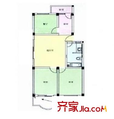 玉融花園 3室 戶型圖