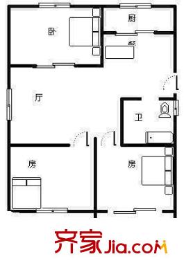 亞峰新區(qū) 3室 戶型圖