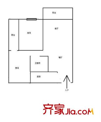 福灣新城秋月苑 2室 戶型圖