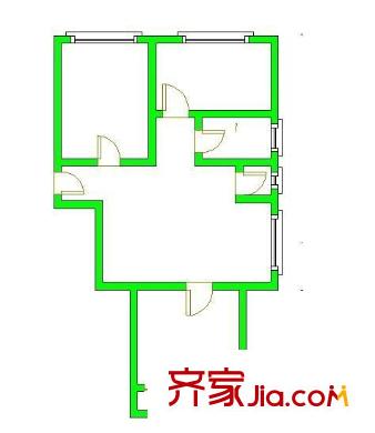西洪新村 3室 戶型圖