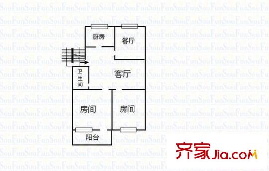 臥湖新苑 3室 戶型圖