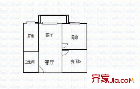 武夷綠洲三期380#5層戶型圖