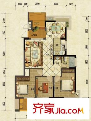 家天下三木城C2區(qū) 3室戶型圖
