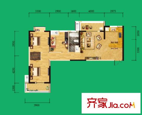 紅鑫佳園戶型圖3室2廳 戶型圖 3室2廳1衛(wèi)1廚