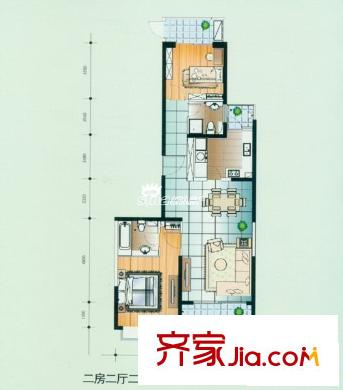 金山碧水一期紫竹苑戶型圖金山碧水一期紫竹苑 2室 戶型圖 2室2廳1衛(wèi)1廚