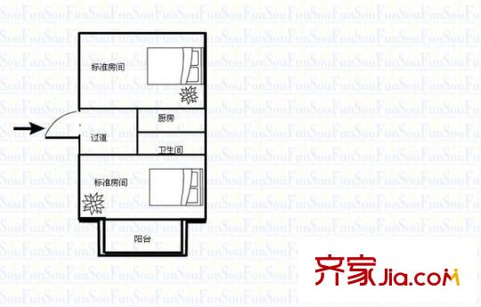 金山碧水一期紫竹苑戶型圖金山碧水一期紫竹苑 2室 戶型圖 2室1廳1衛(wèi)1廚