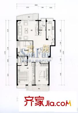 金山豪景戶型圖3室2廳2衛(wèi)1廚