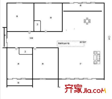 捷報花園 3室 戶型圖