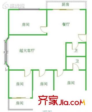 捷報花園 4室 戶型圖