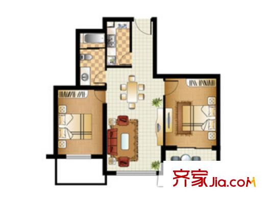 水果湖張家灣小區(qū)戶型圖2室2廳 2室2廳