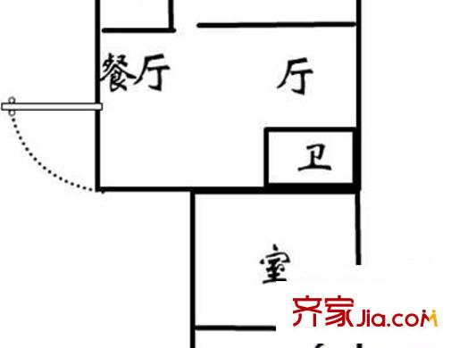 浦上小區(qū) 1室 戶型圖