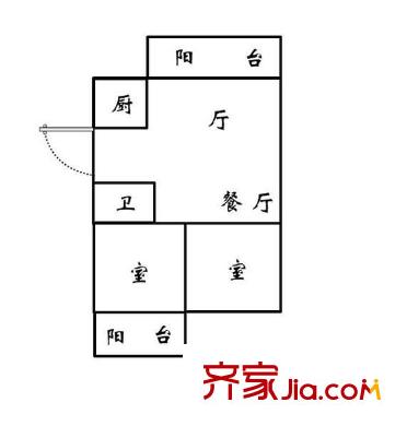 浦上小區(qū) 2室 戶型圖