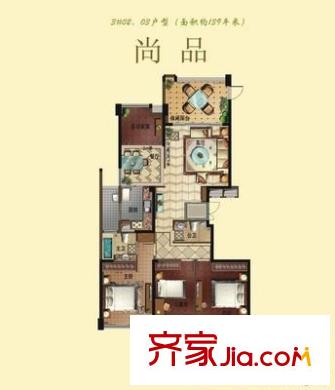 融僑國際公館 4室 戶型圖