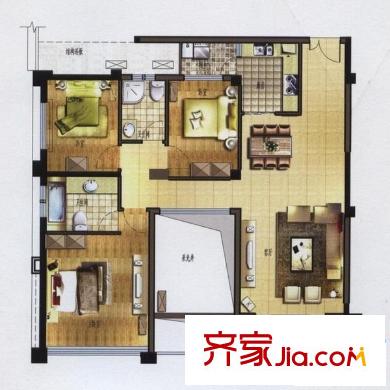 世歐上江城 3室 戶型圖