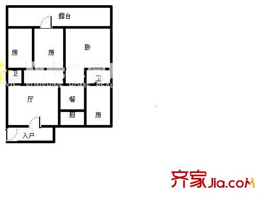 金山明珠 4室 戶型圖