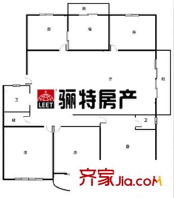 金山碧水一期友蘭苑戶型圖金山碧水一期友蘭苑 4室 戶型圖 4室2廳2衛(wèi)1廚