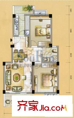 中茵加洲花城 2室戶型圖