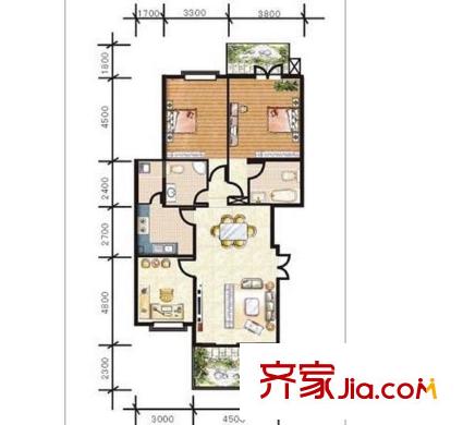七星香山花園 3室 戶型圖