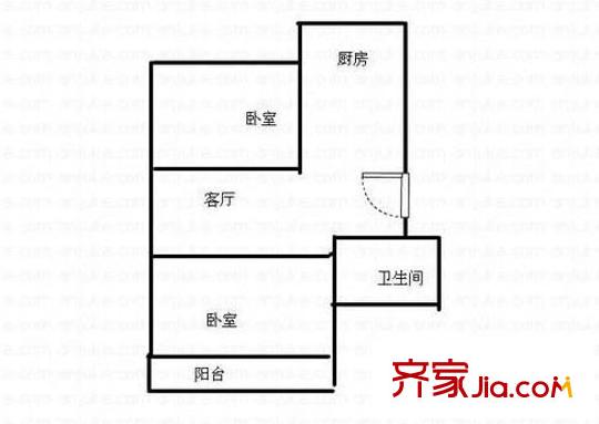 博仕后緣墅戶型圖博士后緣墅 2室 戶型圖 2室1廳1衛(wèi)1廚