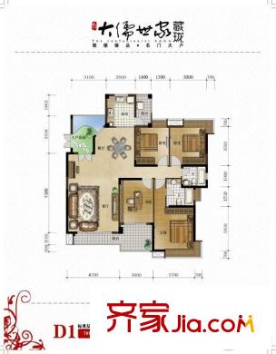 仁文大儒世家藏瓏 4室 戶型圖
