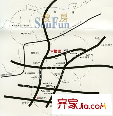 幸福城交通圖
