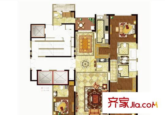 武漢 武漢萬達(dá)九號(hào)公館 戶型圖