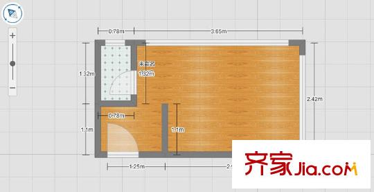武漢萬達(dá)九號(hào)公館 1室 戶型圖