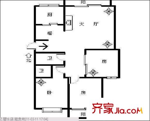 長春花園 3室 戶型圖