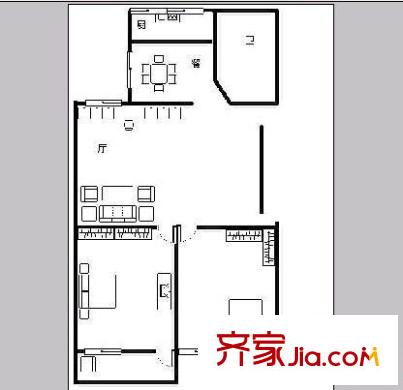 長春花園 2室 戶型圖