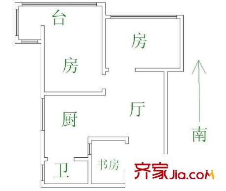 東龍世紀花園 2室 戶型圖