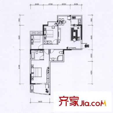 福州 摩卡生活館 戶型圖 2#樓304