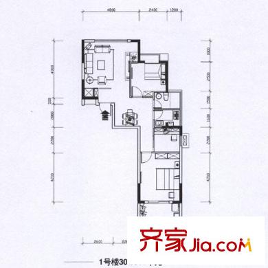 福州 摩卡生活館 戶型圖 1#樓301、311