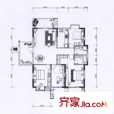 福州 摩卡生活館 戶型圖 5#樓301