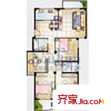 盛天現(xiàn)代城戶型圖4室2廳2衛(wèi)