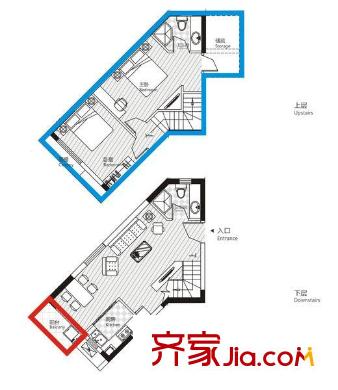 南國SOHO520戶型圖2室2廳 戶型圖 2室2廳2衛(wèi)