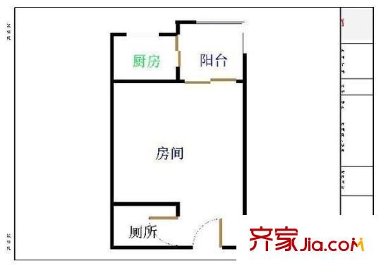 閩都大莊園麗水琴灣 1室 戶型圖