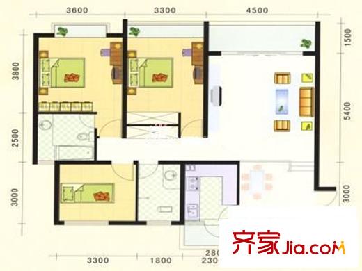 閩都大莊園麗水琴灣 3室 戶型圖