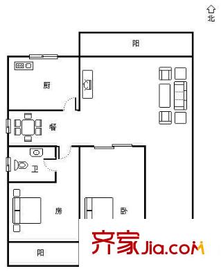 金山碧水三期冬馨苑戶型圖金山碧水三期冬馨苑 2室 戶型圖 2室2廳1衛(wèi)1廚