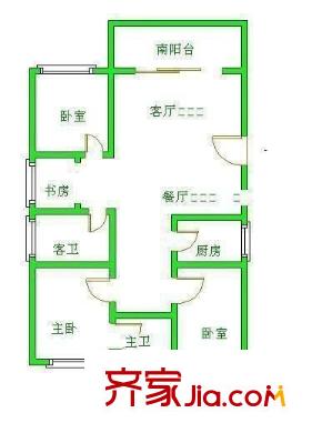 金山碧水三期冬馨苑戶型圖金山碧水三期冬馨苑 3室 戶型圖 3室2廳2衛(wèi)1廚
