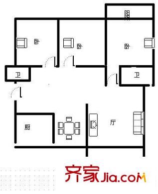 金山碧水三期冬馨苑戶型圖金山碧水三期冬馨苑 2室 戶型圖 2室2廳1衛(wèi)1廚