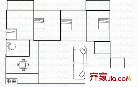 匯創(chuàng)名居二期 4室 戶型圖