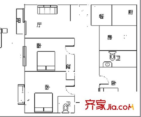文華小區(qū) 4室 戶型圖