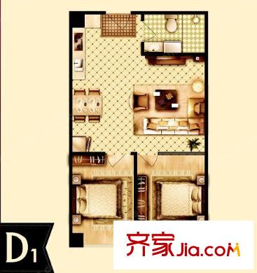 凱樂花園戶型圖二室二廳 戶型圖 2室2廳