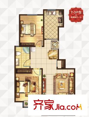 凱樂花園戶型圖二室二廳 戶型圖 2室2廳