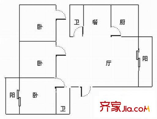 金山桔園二期泰園戶型圖金山桔園二期泰園 5室 戶型圖 5室2廳2衛(wèi)1廚