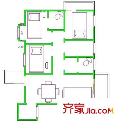 金山桔園二期泰園戶型圖金山桔園二期泰園 4室 戶型圖 4室2廳2衛(wèi)1廚
